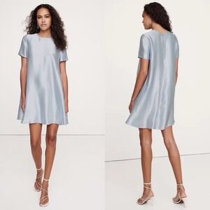 Banana Republic Light Blue Satin Mini Dress